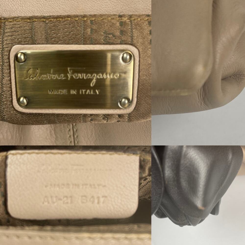 EUC - Salvatore Ferragamo Leather Rose Clutch - Picture 7 of 8